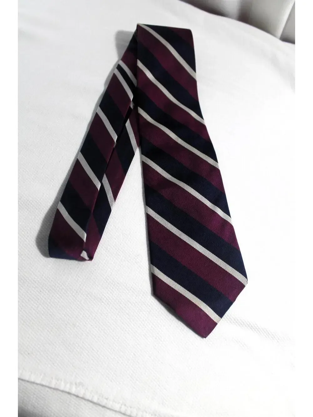 Vintage BROOKS BROTHERS Purple & Blue Silk Necktie, 3.75 X 58 Inches